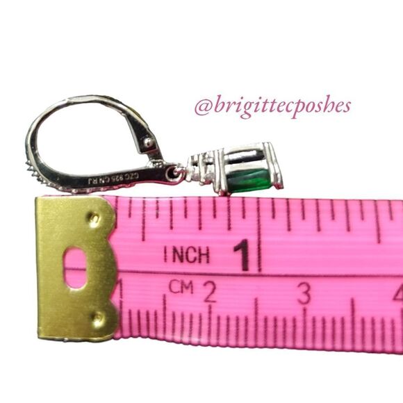 GENEVIVE Sterling Silver CZ Earrings - Picture 5 of 5